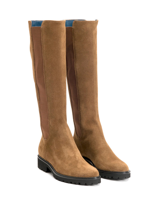 Stiefel in Camel aus Reversleder