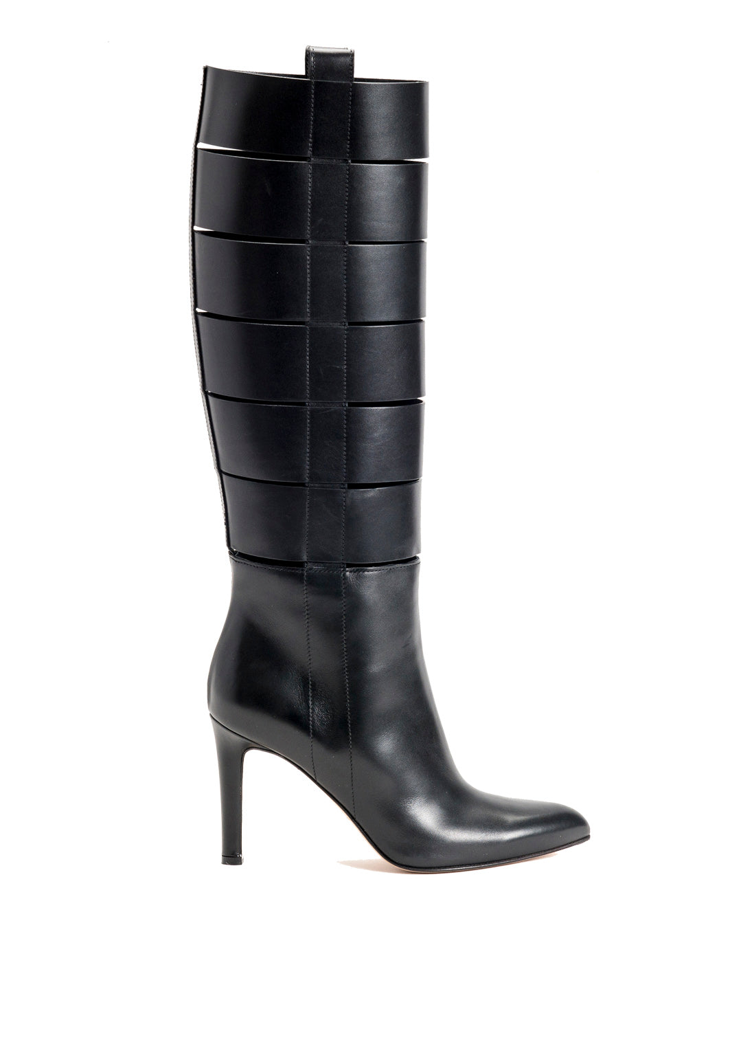 Stiefel mit Cut-Outs in Schwarz