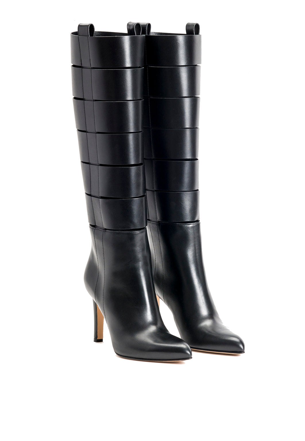 Stiefel mit Cut-Outs in Schwarz