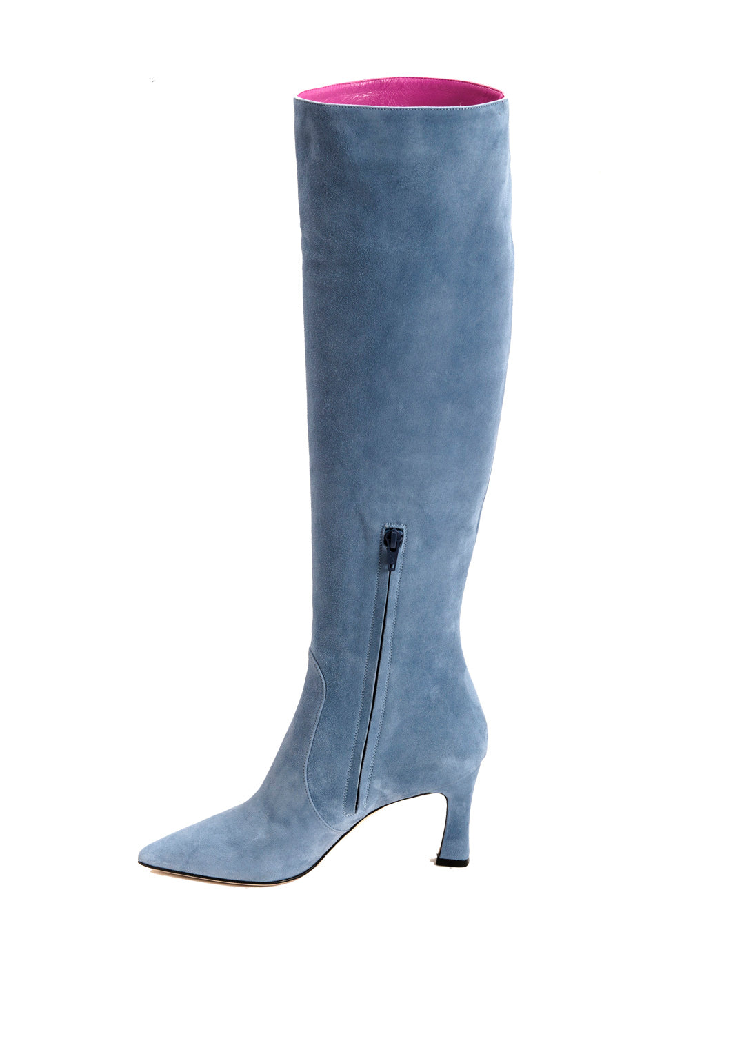 Stiefel mit Absatz in Eisblau