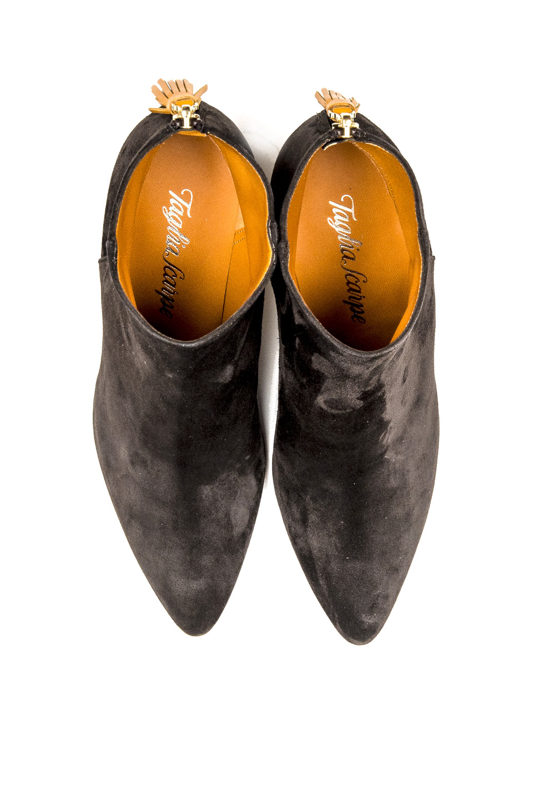 Ankle Boots aus Reversleder in Schokoladenbraun