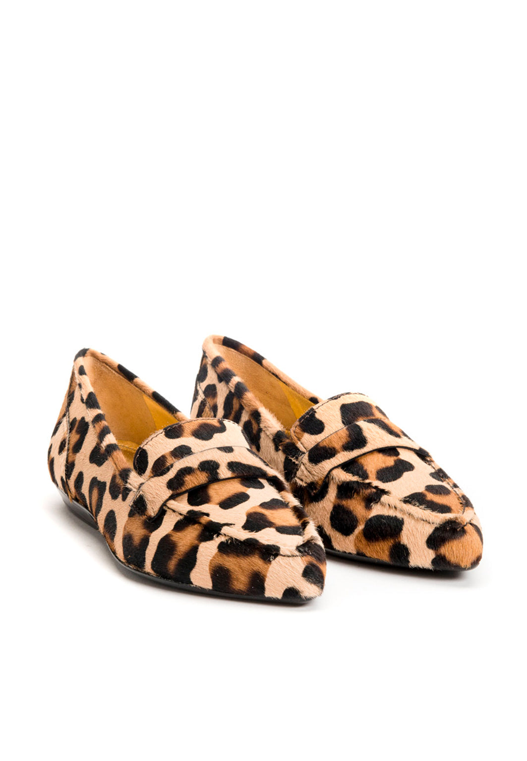 Loafer aus Ponyfell in Leoprint
