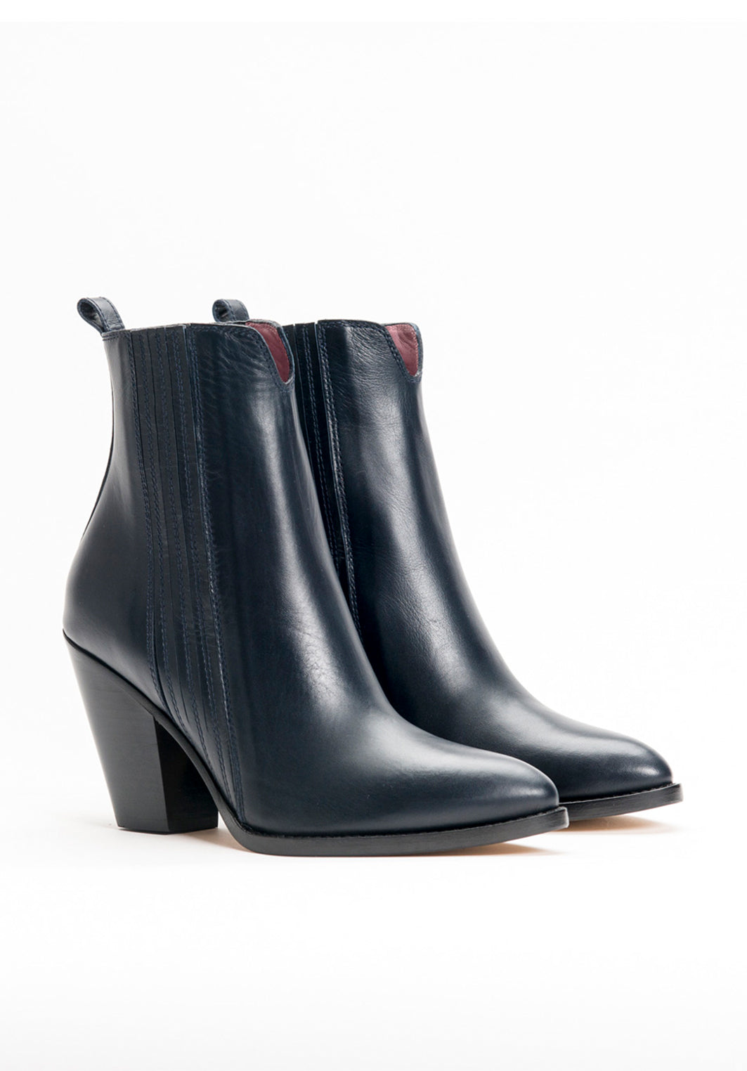 Stiefelette aus mit Elastikeinsatz in Navy