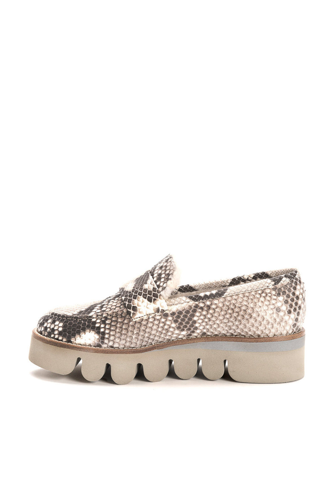 Loafer mit Plateausohle in Taupe