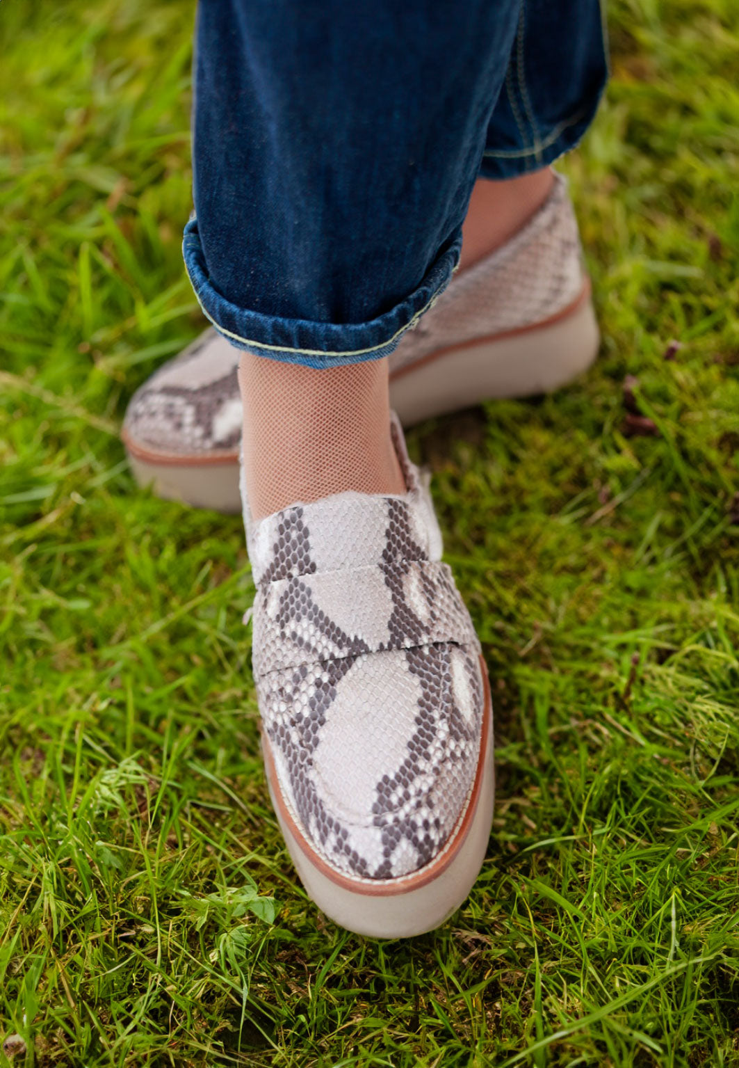 Loafer Pythonleder roccia