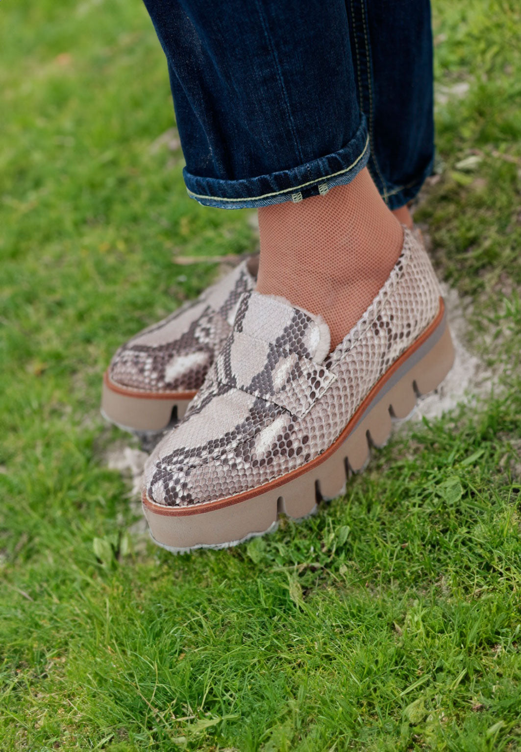 Loafer Pythonleder roccia