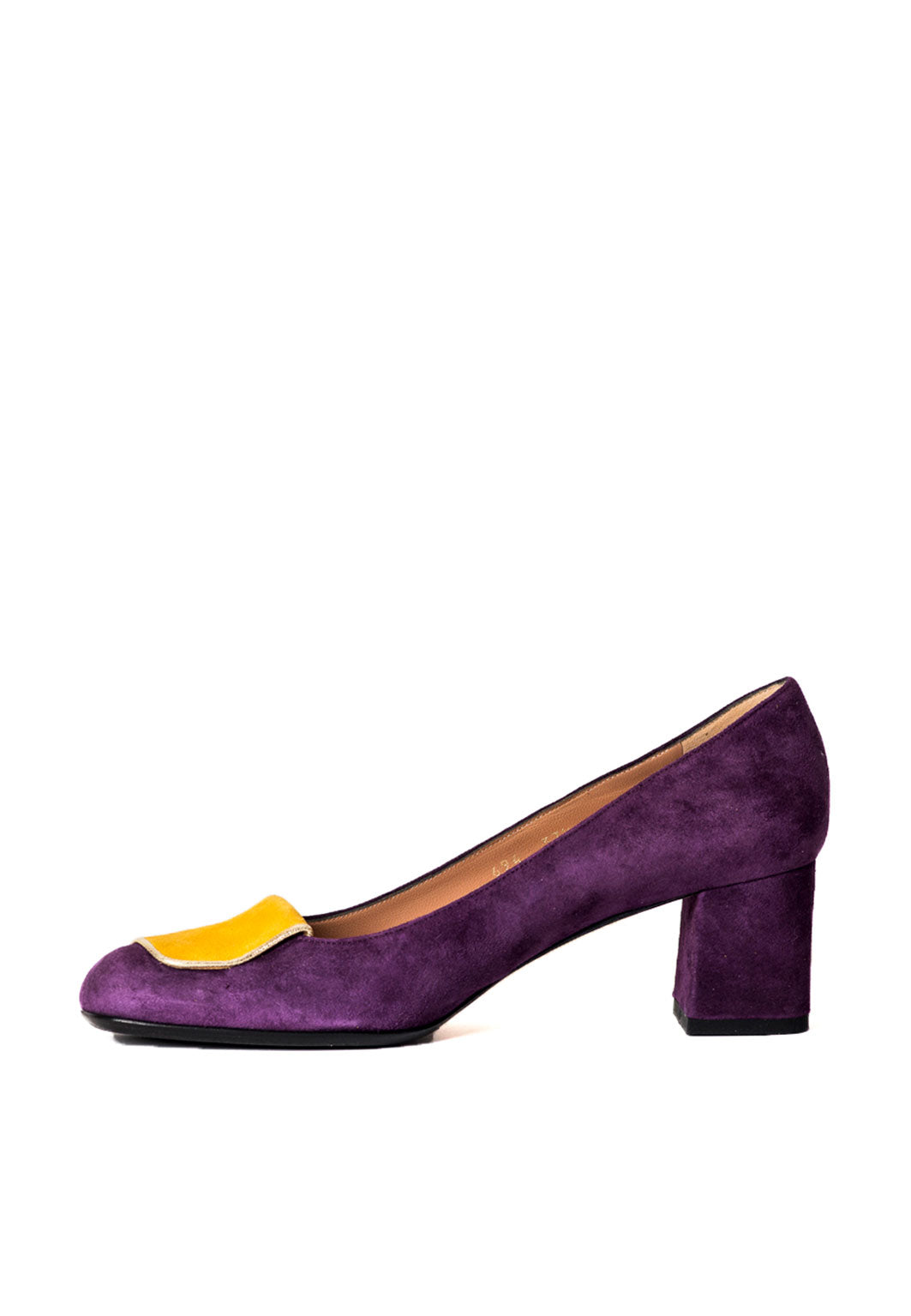Pumps mit Patch in Lila