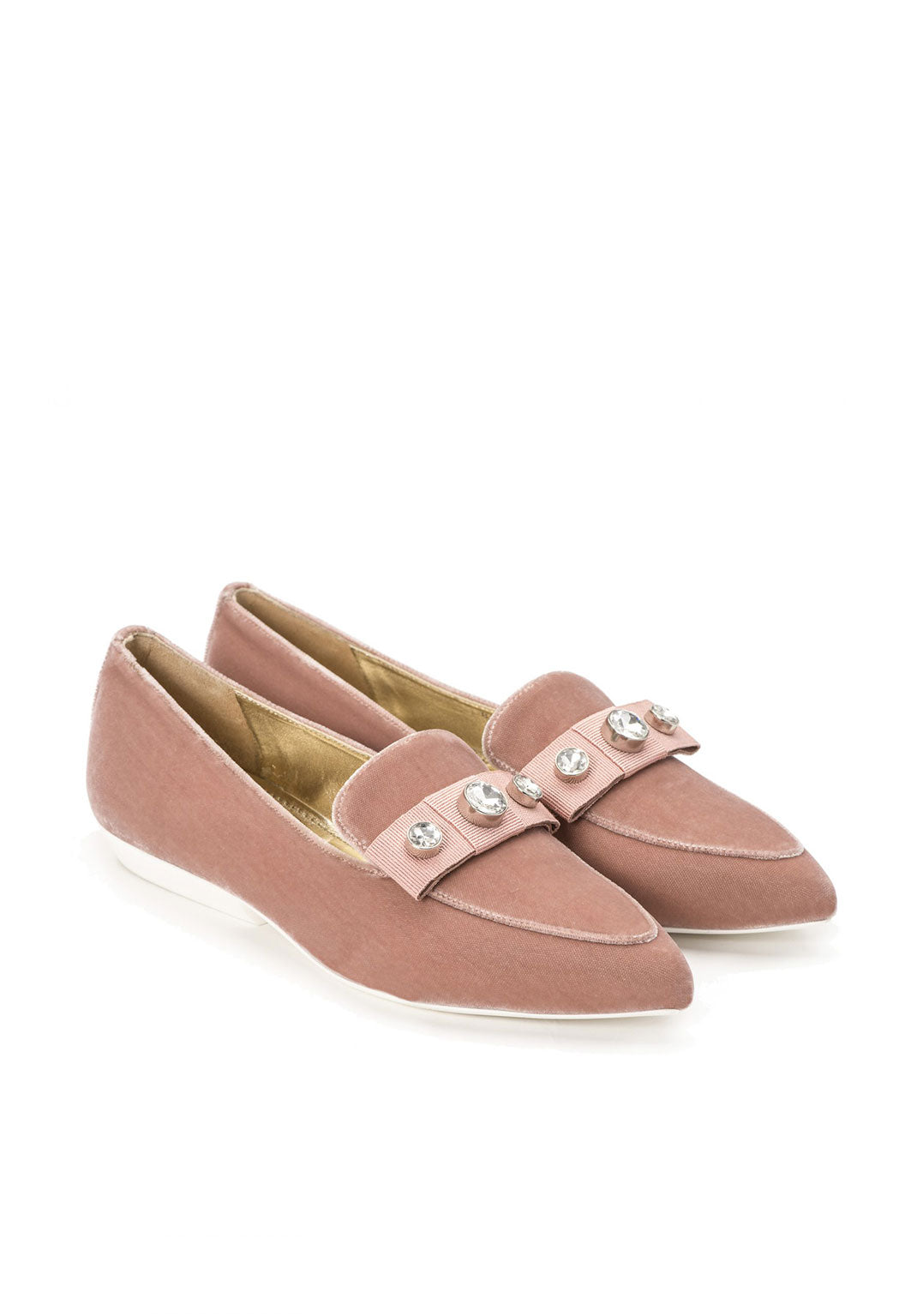 Ballerinas Rosa mit Swarowski Steinen