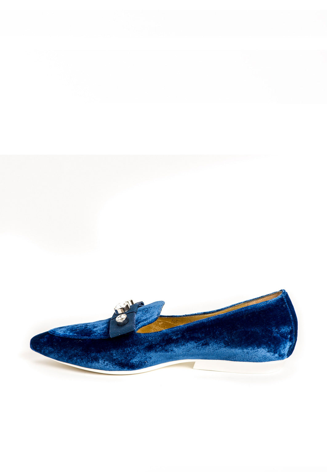 Loafer mit Swarovski Steinen in Navy