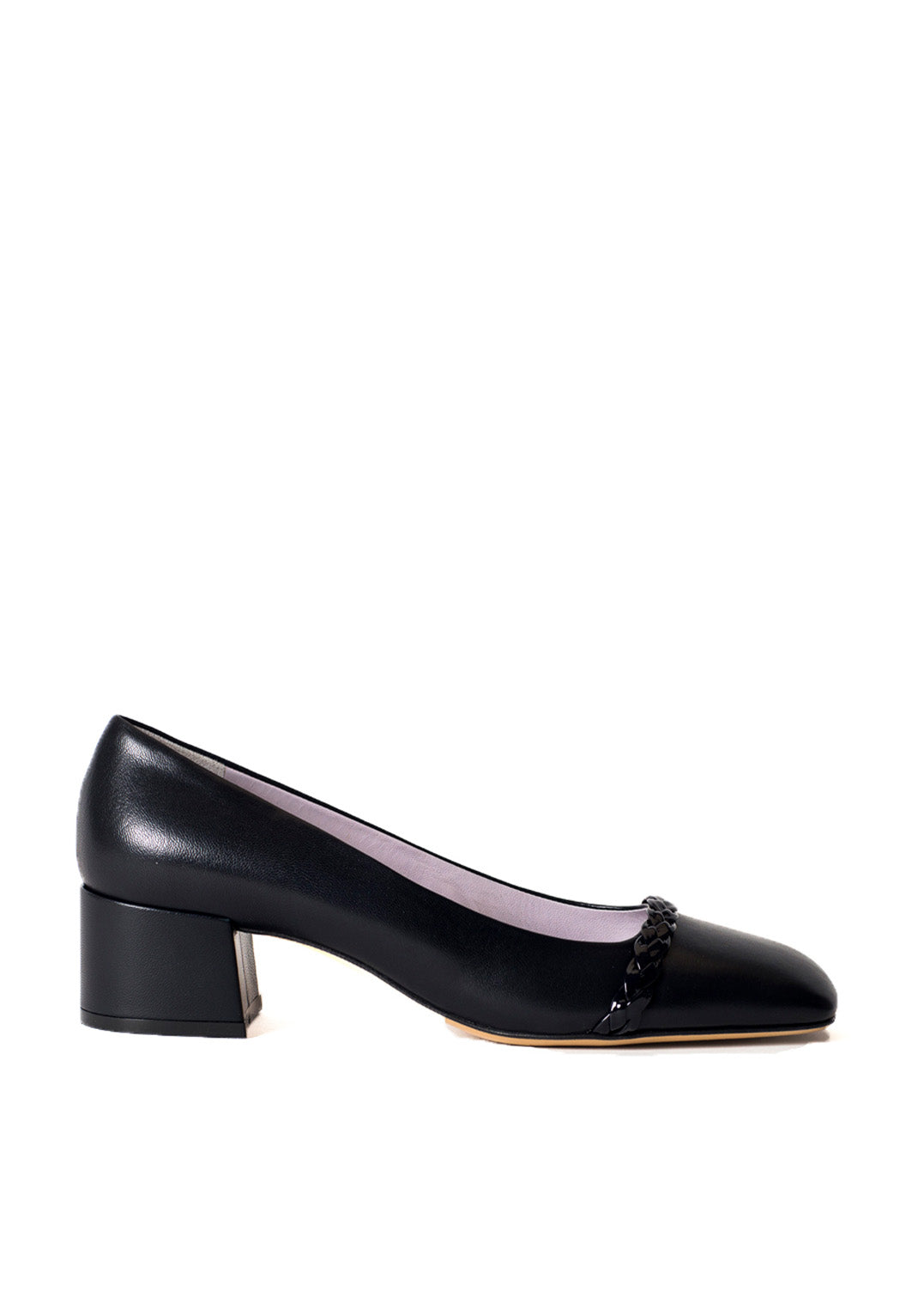 Elegante Pumps in Navy mit Lackkordel