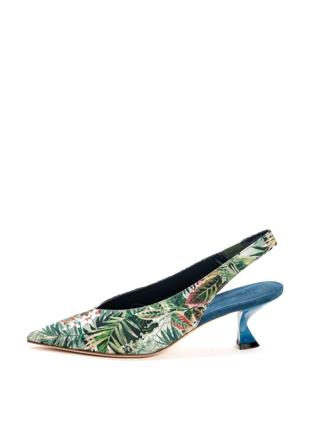 Slingback Pumps mit Dschungel Print