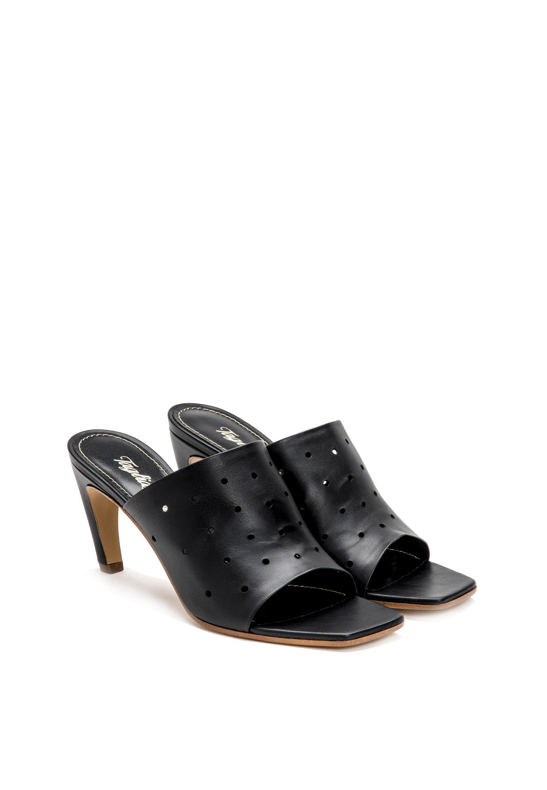Mule mit Cut-Outs in Schwarz