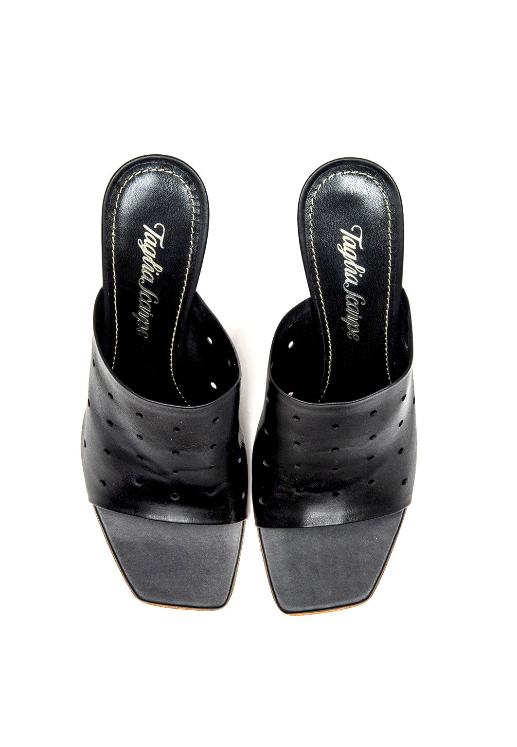 Mule mit Cut-Outs in Schwarz