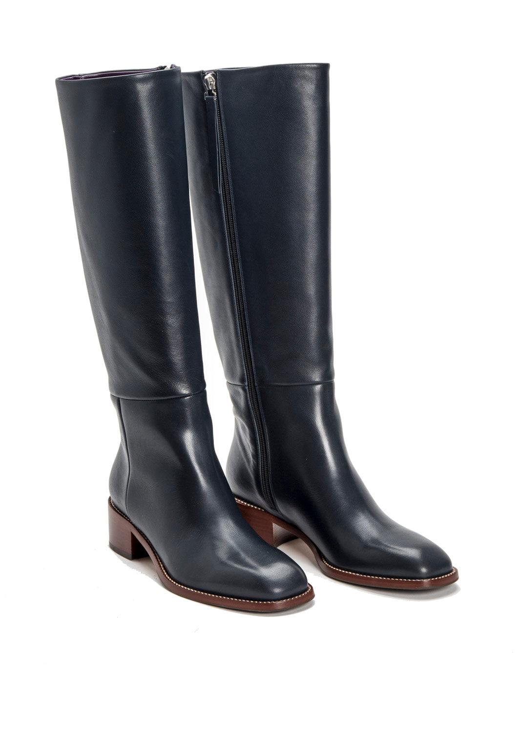 Schaftstiefel in Navy