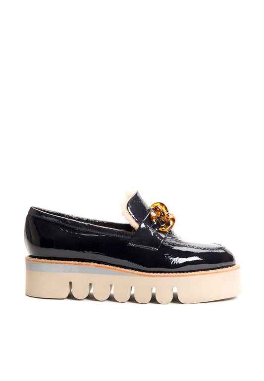 Loafer Lackleder anthrazit