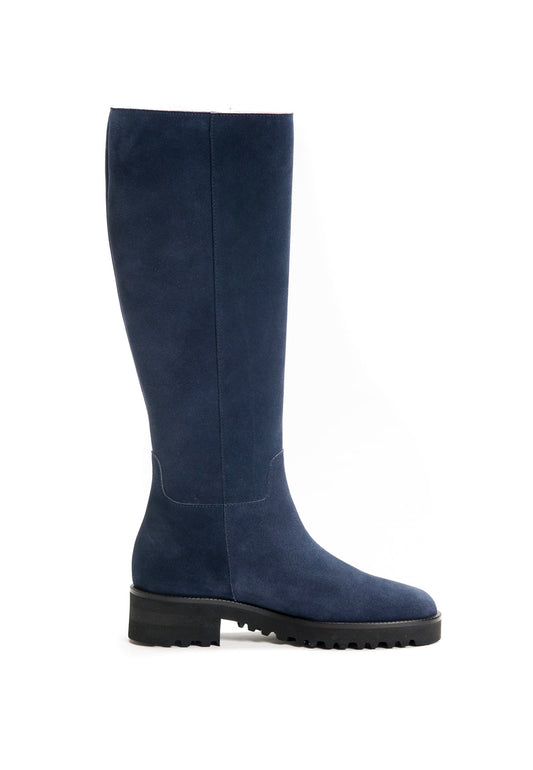 Stiefel mit hohem Schaft in Navy