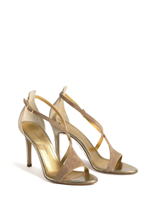 High Heel Sandalette in Gold