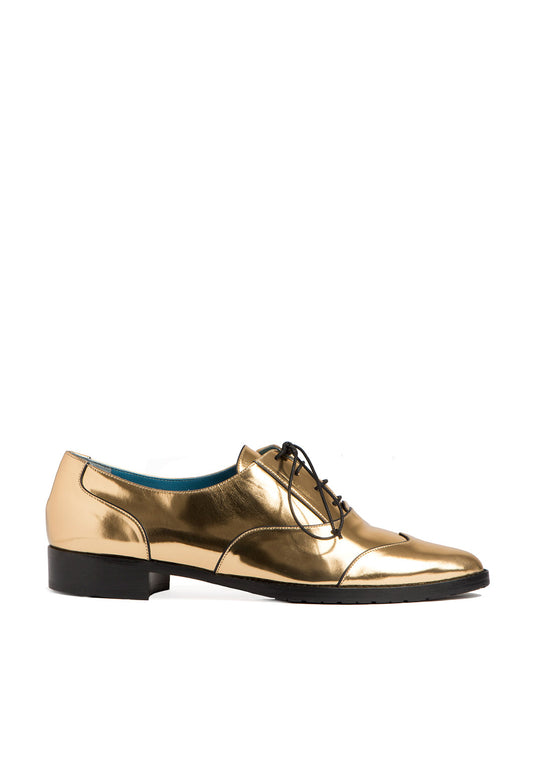 Schnürschuh Gold