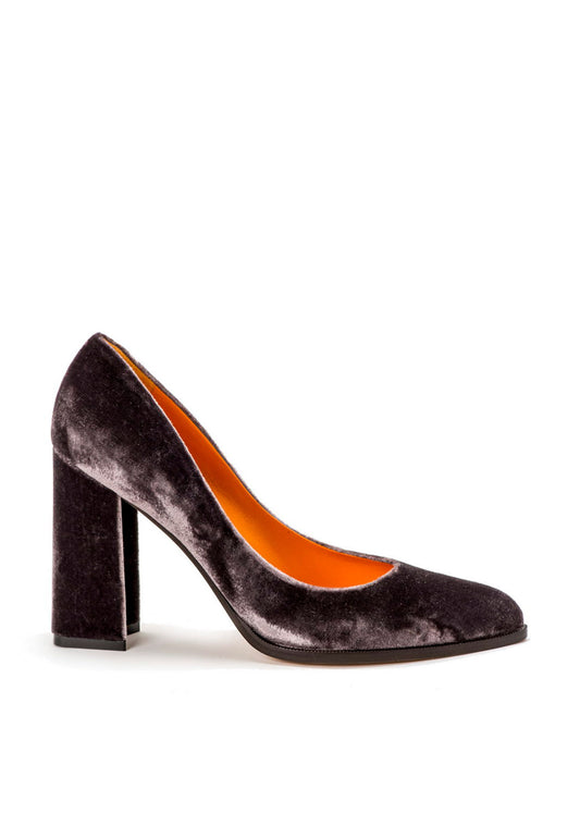 Samt Pumps in Lavendel