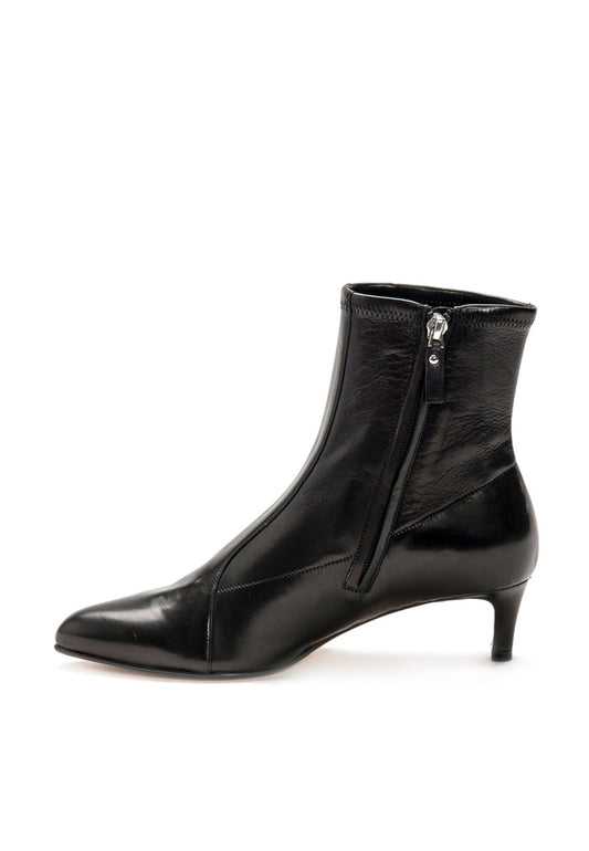 Kitten Heel Stiefelette schwarz
